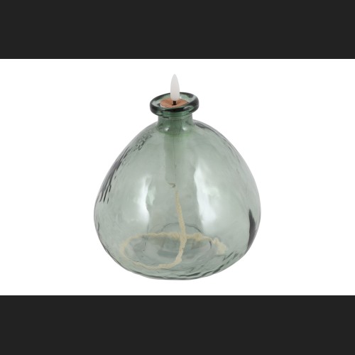 Glas met LED Kaars Groen