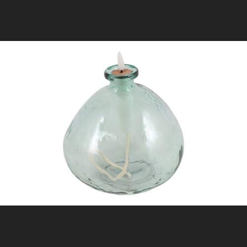 Glas met LED Kaars Lichtgroen