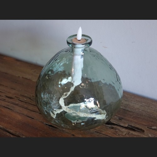 Glas met LED Kaars Groen