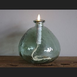 Glas met LED Kaars Groen