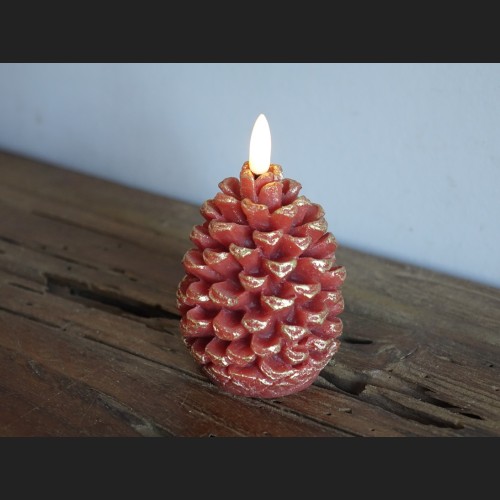 LED Dennenappel Bruin/Goud S